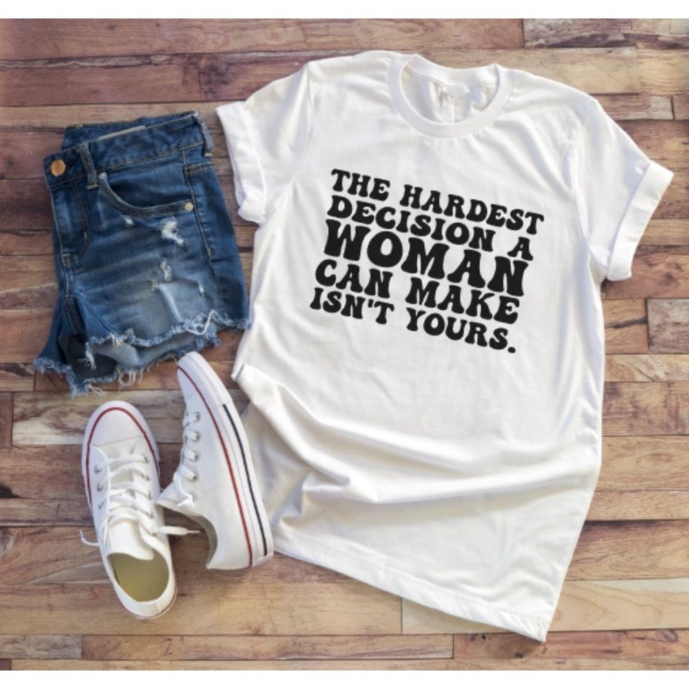 Woman's Rights Tee Shirt Handmade Pro Roe Sew Vicious